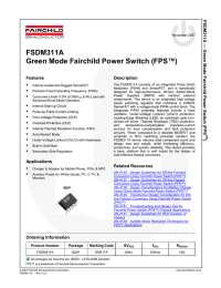 FSDM311A Green Mode Fairchild Power Switch (FPS™) FSD M