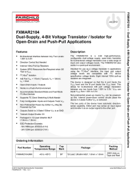 FXMAR2104 Dual-Supply, 4-Bit Voltage Translator / Isolator for Open-Drain and Push-Pull Applications