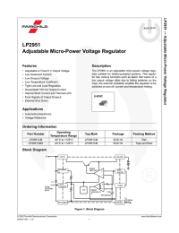 LP2951 Adjustable Micro-Power Voltage Regulator — Adjust able Micro-Power V