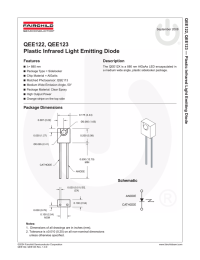 QEE122, QEE123 Plastic Infrared Light Emitting Diode QEE122,