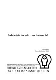 Psykologiska kontrakt – hur fungerar de?