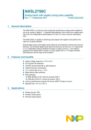 NX5L2750C 1. General description Analog switch with negative swing audio capability