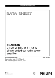 DATA  SHEET TDA8561Q 2 24 W BTL or 4