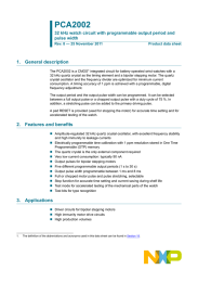 PCA2002 1. General description 32 kHz watch circuit with programmable output period and