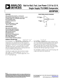 Rail-to-Rail, Fast, Low Power 2.5 V to 5.5 V, ADCMP608