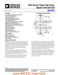 Wide Dynamic Range, High Speed, Digitally Controlled VGA ADL5202 Data Sheet