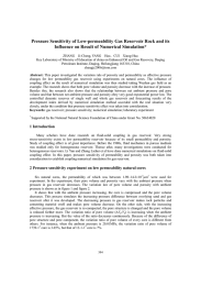 Pressure Sensitivity of Low-permeability Gas Reservoir Rock and its