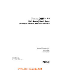 www.BDTIC.com/ADI a 5.0 VDK  (Kernel) User’s Guide