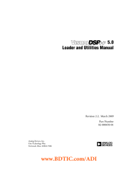 www.BDTIC.com/ADI a 5.0 Loader and Utilities Manual