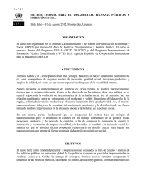 MACROECONOMÍA  PARA  EL  DESARROLLO,  FINANZAS ... COHESIÓN SOCIAL  ORGANIZACIÓN