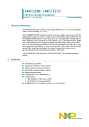 74HC238; 74HCT238 1. General description 3-to-8 line decoder/demultiplexer