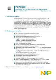 PCA8538 1. General description Automotive 102 x 9 Chip-On-Glass LCD segment driver