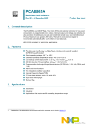 PCA8565A 1. General description Real-time clock/calendar