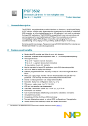 PCF8532 1. General description Universal LCD driver for low multiplex rates