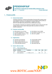 PESD5V0F5UF 1. Product profile Femtofarad unidirectional fivefold ESD protection array