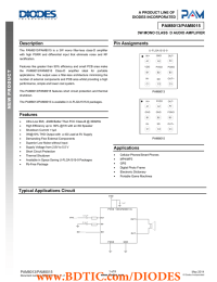 PAM8013/PAM8015 Description Pin Assignments