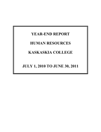 YEAR-END REPORT HUMAN RESOURCES KASKASKIA COLLEGE