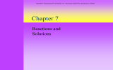 Chapter 7 Reactions and Solutions Copyright