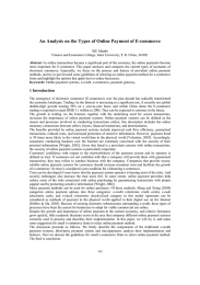 An Analysis on the Types of Online Payment of E-commerce