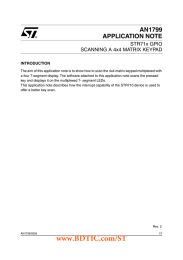 AN1799 APPLICATION NOTE STR71x GPIO SCANNING A 4x4 MATRIX KEYPAD