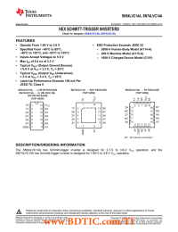 HEX SCHMITT-TRIGGER INVERTERS SN54LVC14A,