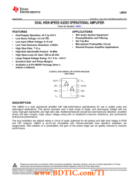 DUAL HIGH-SPEED AUDIO OPERATIONAL AMPLIFIER LM833 FEATURES APPLICATIONS
