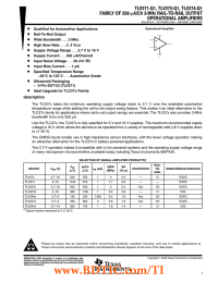 TLV271-Q1, TLV272-Q1, TLV274-Q1  µA/Ch 3-MHz RAIL-TO-RAIL OUTPUT FAMILY OF 550-