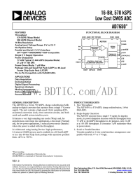 a 16-Bit, 570 kSPS Low Cost CMOS ADC AD7650