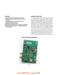 FEATURES GENERAL DESCRIPTION The ADF4360-2EBZ1 evaluation board is designed to allow the