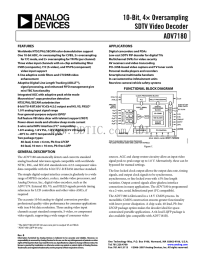 10-Bit, 4&times; Oversampling SDTV Video Decoder ADV7180
