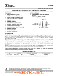 GAIN +4 STABLE WIDEBAND VOLTAGE LIMITING AMPLIFIER OPA699M FEATURES APPLICATIONS