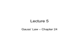 Lecture 5 Gauss’ Law – Chapter 24