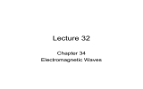 Lecture 32 Chapter 34 Electromagnetic Waves