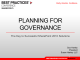 PLANNING FOR GOVERNANCE The Key to Successful SharePoint 2010 Solutions Clarity. Direction. Confidence.