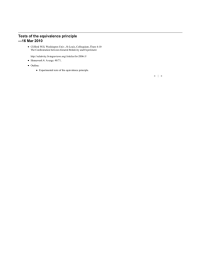 Tests of the equivalence principle —16 Mar 2010