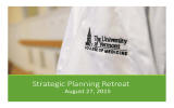 Strategic Planning Retreat August 27, 2015
