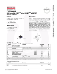 FDB38N30U N-Channel UniFET Ultra FRFET MOSFET