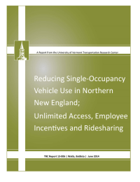 Reducing Single-Occupancy Vehicle Use in Northern New England; Unlimited Access, Employee