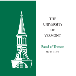 THE UNIVERSITY OF VERMONT