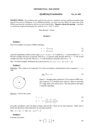 Qualifying Examination DIFFERENTIAL EQUATIONS