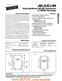 MAX1672 Step-Up/Down DC-DC Converter in QSOP Package ________________General Description