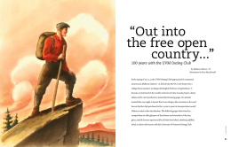 “Out into the free open country...” 100 years with the UVM Outing Club