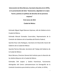 Intervención de Alicia Bárcena, Secretaria Ejecutiva de la CEPAL,