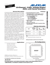 MAX5732–MAX5735 32-Channel, 16-Bit, Voltage-Output DACs with Serial Interface General Description