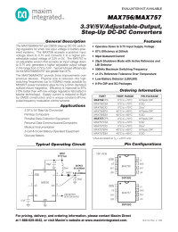 3.3V/5V/Adjustable-Output, Step-Up DC-DC Converters _______________General Description ____________________________Features