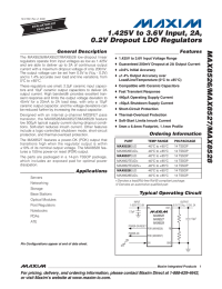 MAX8526/MAX8527/MAX8528 1.425V to 3.6V Input, 2A, 0.2V Dropout LDO Regulators General Description