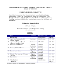 INVESTMENT SUB-COMMITTEE