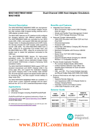 MAX14657/MAX14658/ Dual-Channel USB Host Adapter Emulators MAX14659 General Description