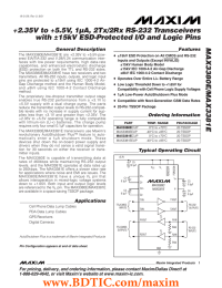 MAX3380E/MAX3381E +2.35V to +5.5V, 1µA, 2Tx/2Rx RS-232 Transceivers General Description