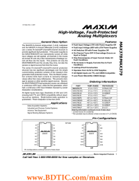 MAX378/MAX379 High-Voltage, Fault-Protected Analog Multiplexers _______________General Description